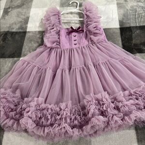 Lavender Ruffled Kids Dress